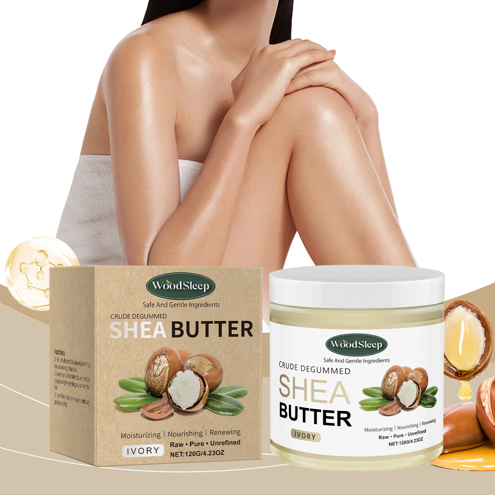 Shea Butter Raw - Ruwe Shea Buttercrème voor extreem droge
