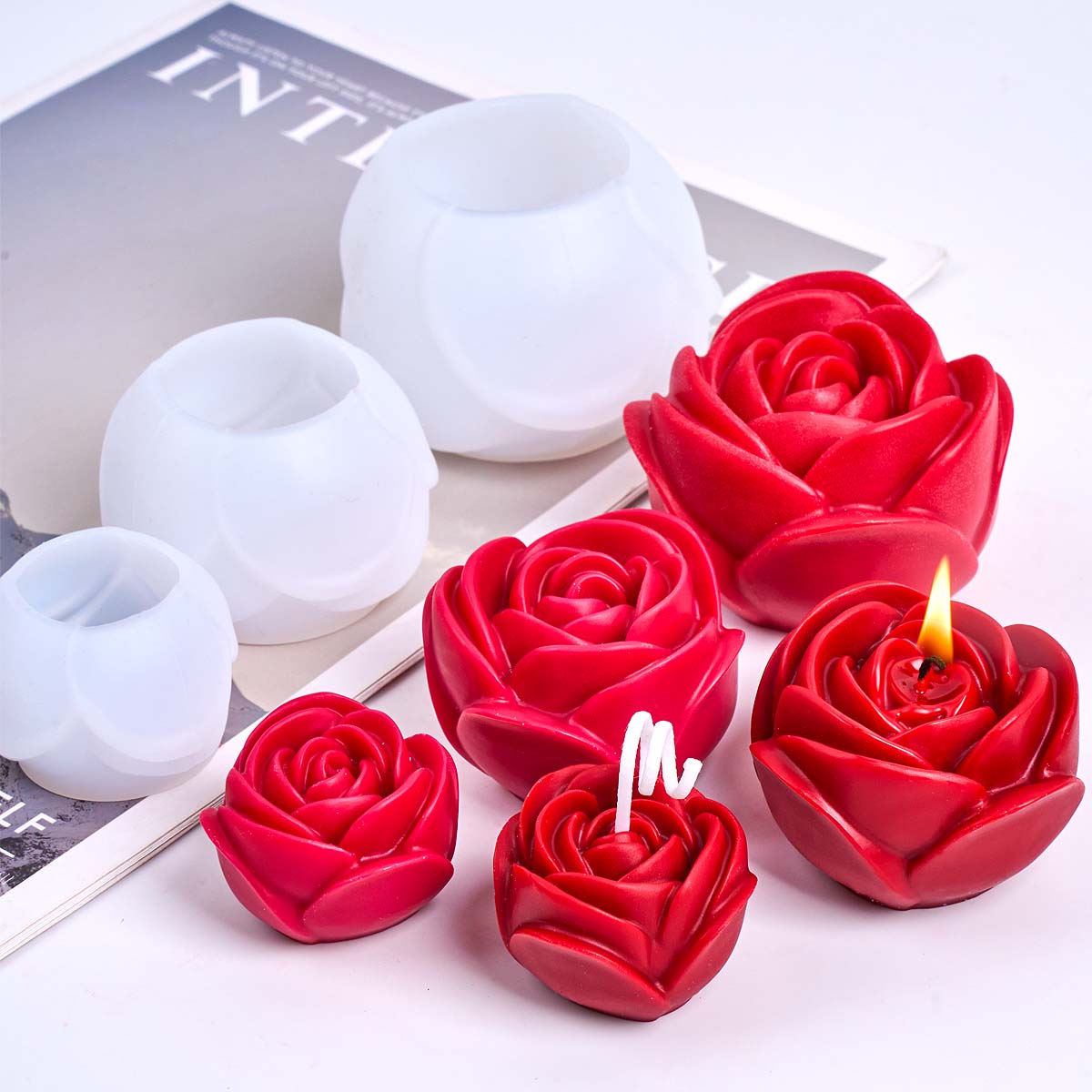 Soap Making Essentials - 3D Bloemvorm Siliconen Kaars Schimmel DIY