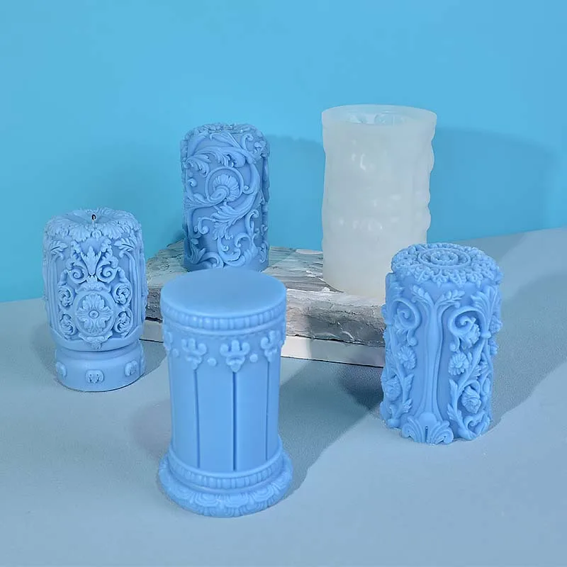 Soap Making Recipes - Gesneden Romeinse kolom kaars siliconen mal