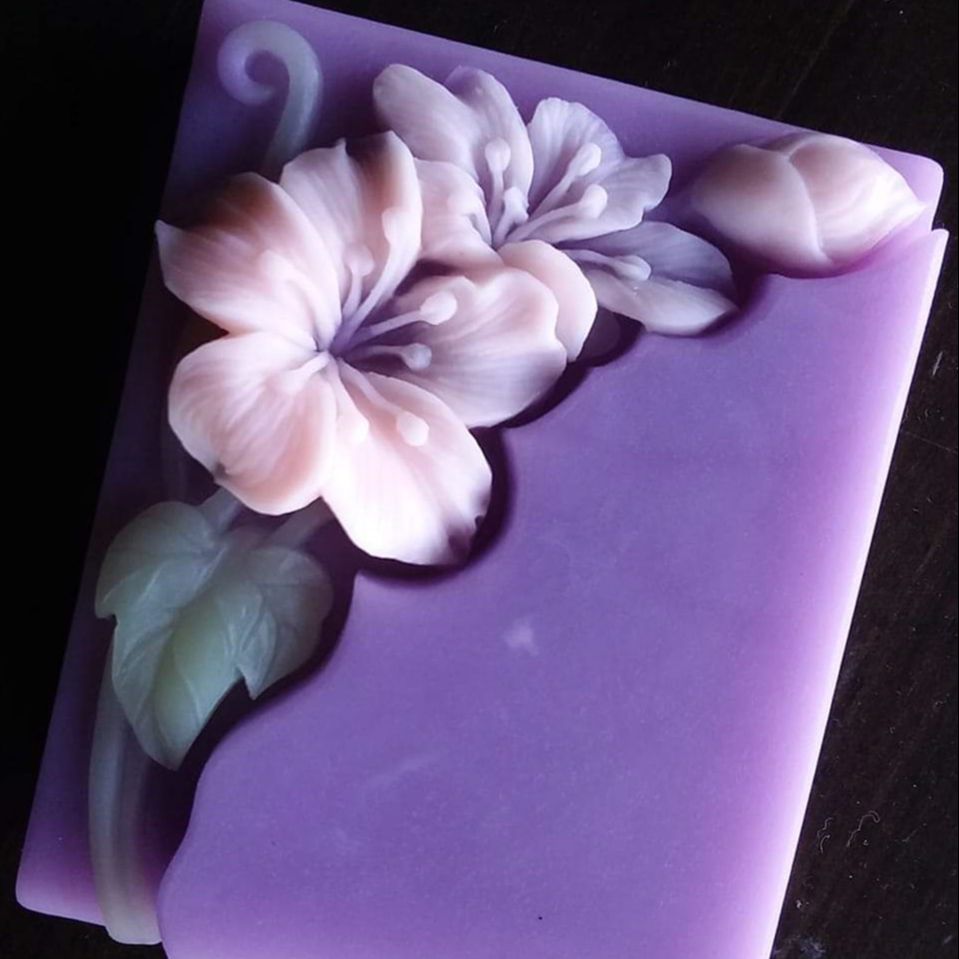 Mooie bloemenzeep mal rechthoe - Soap Making Cold Process recensie en prijs