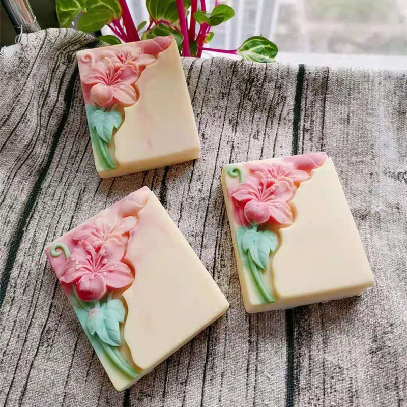 Mooie bloemenzeep mal rechthoe - Soap Making Cold Process recensie en prijs