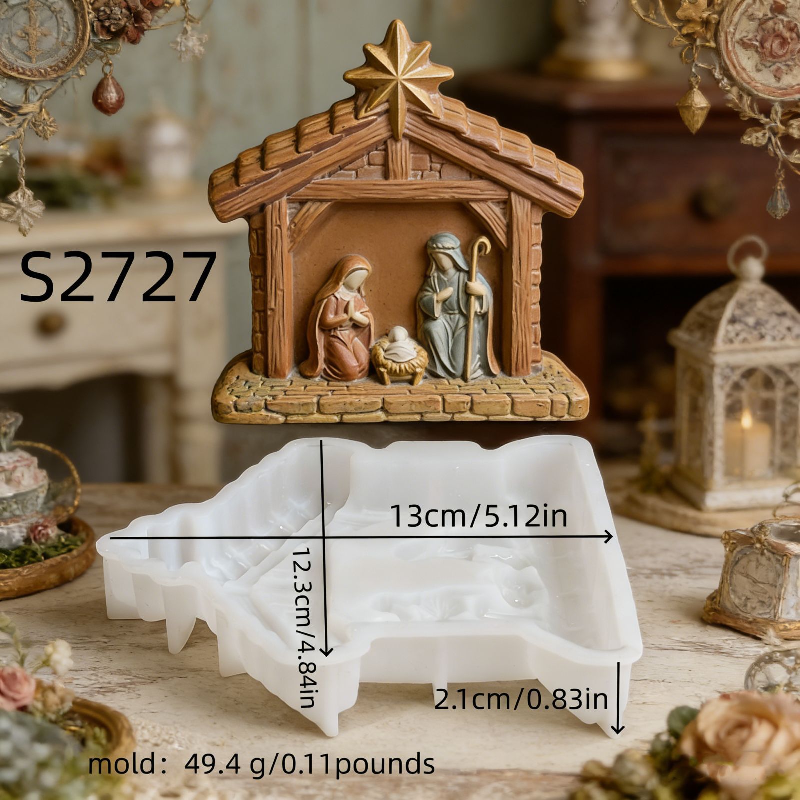 Kaarsvorm Kerststal Siliconen  - Soap Making Recipes recensie en prijs