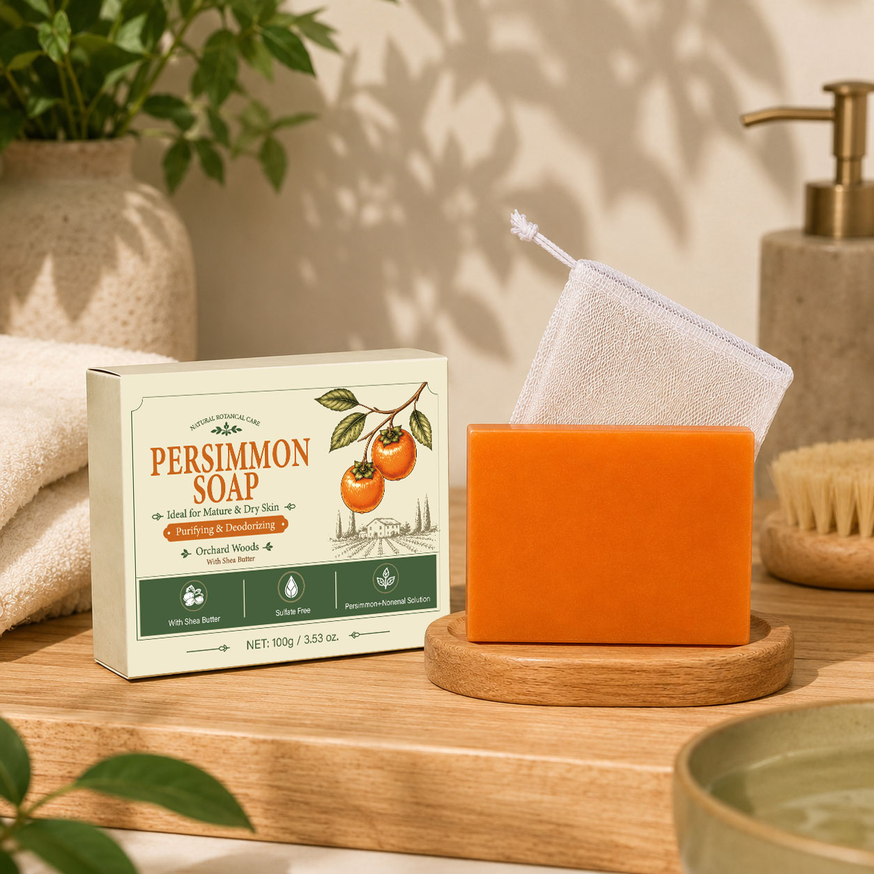 Persimmon Zeepreep voor mannen - Shea Butter Raw recensie en prijs