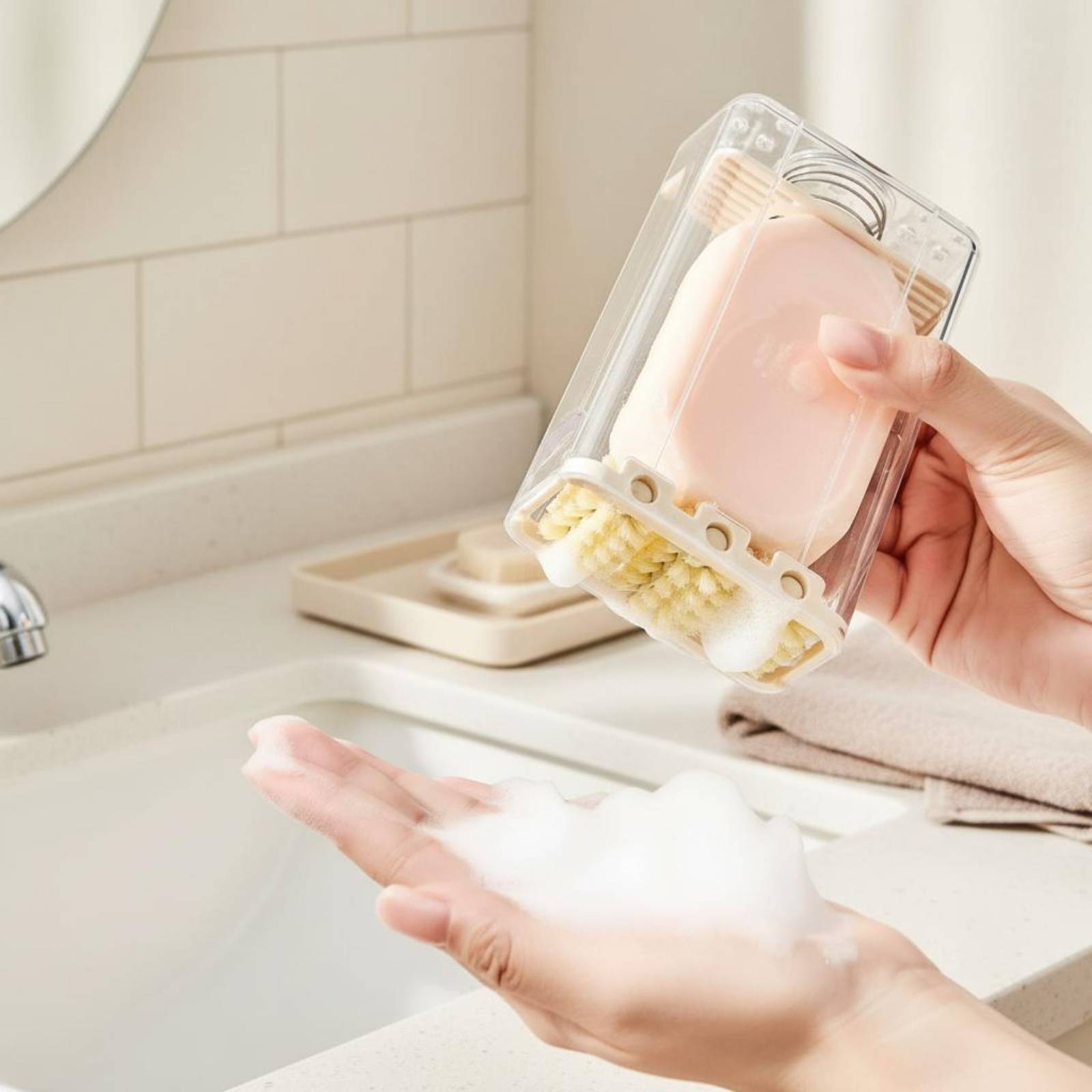 Zeepbakje met borstel, flexibe - Quick Soap Making recensie en prijs