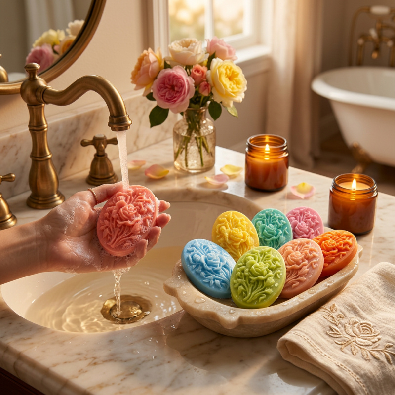 4 siliconenvormen met bloemvor - Soap Making Gel recensie en prijs