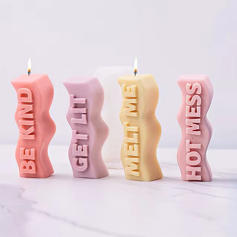 Wave Letter Slogan Kaars Silic - Soap Making Recipes recensie en prijs
