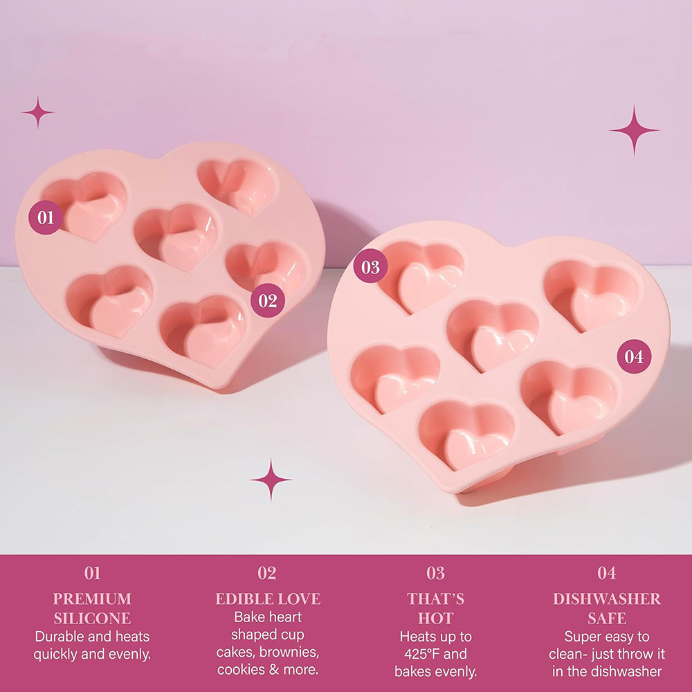 Hartvormige siliconen mallen V - Soap Making Jelly recensie en prijs